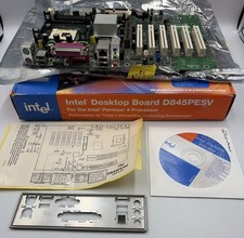 Vintage Intel D845GEBV2/D845PESV Motherboard Socket 478 With Box Works picture