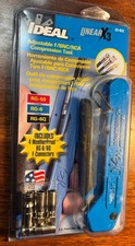 IDEAL 33-632 LINEAR X3 ADJUSTABLE F/BNC/RCA COMPRESSION TOOL W/4 CONNECTORS, NEW picture