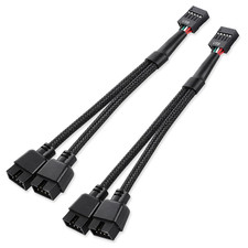 2 Pack USB Header Splitter, Motherboard USB 2.0 to Dual 9 Pin Extension picture