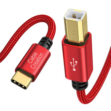 USB B to USB C 6.6FT Printer Cable, MIDI Cable to USB C picture