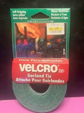 VELCRO Brand Garland Tie Green 1/2 in x 30 ft Self Gripping New Unused picture