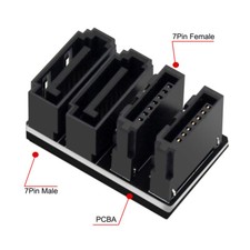NFHK  Low Profile Dual SATA 7Pin Female to 7Pin Male for Mainboard Motherboard picture