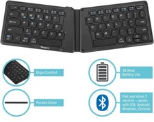 Targus Wireless Folding Keyboard Bluetooth Antimicrobial Protection AKF003US picture