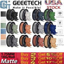 Geeetech 3D Printer Filament PLA 1.75mm 1kg/Spool Matte Color Frosted Texture US picture
