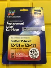 Replacement Label Carteidge Brother P-Touch TZ-131 TZe-131 New Sealed 2 PACK picture