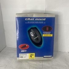 Vintage KENSIKO eMAIL MOUSE - 4D Internet Wheel Black Mouse Brand New In Box picture