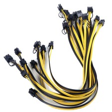 10pcs 20cm Quality 6pin to 8Pin (6+2Pin) 6P to 8P PCI-E Cable 18AWG Mining picture