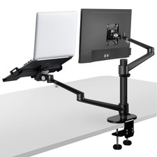 Viozon Monitor and Laptop Mount, 2-in-1 Adjustable Dual 17-32 inches, Black  picture