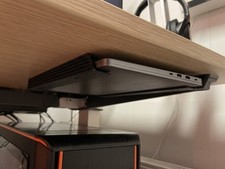 Under Desk Laptop Mount Holder Set of 2 Hidden Tablet Storage Bracket Organizer picture