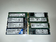 Lot of 8 Samsung, SanDisk, Micron 500GB, 512GB, 250GB, 256GB M.2 SATA SSD picture
