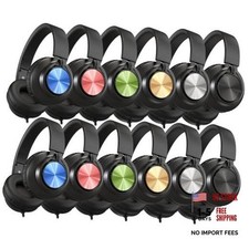 Classroom Headphones Bulk for K-12 School Library 12-Pack 12 Mixed Color picture