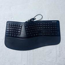 Microsoft Ergonomic 1878 Wired USB Keyboard Black English QWERTY Standard Layout picture