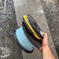 Light Blue 3D Printer Filament, Some Grey and Some Yellow, Lot picture