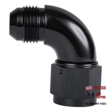 Black 10AN Swivel Fitting 90 Degree Male to Female - Full Flow Fitting 10AN picture