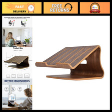 Wood Laptop Stand for Desk - Cooling Holder, Adjustable Height, Fits Most Laptop picture