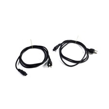(Lot of 2) NEW I-Sheng 3-Prong IS-034 Clover Style AC Power Cord 125V 7A 6' Long picture