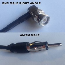 RG316 BNC MALE ANGLE to AM/FM MALE Coaxial RF Cable USA-US picture