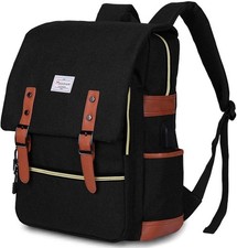 Modoker Vintage Laptop Backpack USB Fits 15.6 Inch Notebook Black B076J9HN18 picture