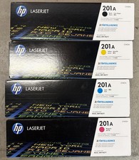 HP 201A LaserJet Toner Cartridges - Black, Cyan, Magenta, Yellow, Pack of 4 picture