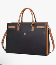 CLUCI Briefcase for Women Leather Laptop 15.6 Inch Business Ladies Work Computer picture