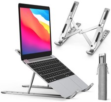Adjustable Silver Laptop and Tablet Stand Portable Ergonomic Design 10 to 15.... picture