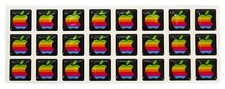 Rare Domed RETRO Apple MacBook Pro Air iPad iPhone Rainbow Stickers Decals Logos picture