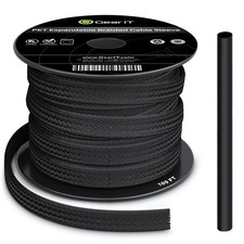 GEARit 100ft Black 1/4 Inch PET Expandable Cable Management Sleeve Wire Loom ... picture