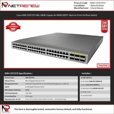 Cisco N9K-C9372TX 48x 10GB Copper 6x 40GB QSFP+ Back-to-Front Airflow Switch picture
