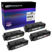 Speedy Replacements for HP 414A Black Cyan Magenta Yellow Toner Set 4-Pack picture