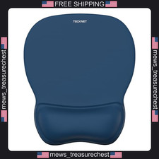 Ergonomic Gel Mouse Pad with Wrist Rest, Non-Slip PU Base, Navy picture