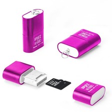 [3 Pack] Micro SD Card Reader for Android,Micro to USB Rose Red picture