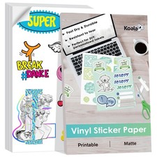 Lot Multi-size - KOALA Printable Vinyl Sticker Paper, Matte White, Inkjet Laser picture