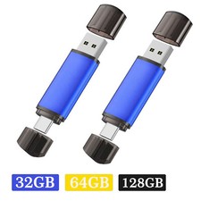 2Pack 32GB 64GB 128GB Type C USB 2.0 Flash Drive Pen Drive Memory Stick Storage picture