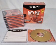 Sony AccuCORE DVD-RW 4.7GB 120 Min Rewritable Discs Lot of 9 10DMW47L2 picture