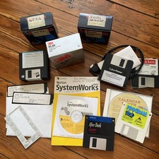 Vintage 90s PC Lot of 3.5 Floppy Disks Home Office Productivity CAD EXCEL WP AOL picture