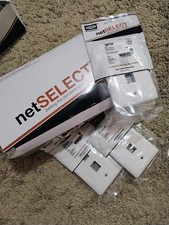 Lot of 25 NEW White Hubbell netSELECT NSP12W Snap Fit Faceplate 1-Gang 2-Port . picture
