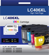 4-Pack LC406XL Ink Cartridges Compatible for Brother MFC-J4335DW MFC-J5855DW MFC picture