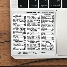 Adobe Premiere Pro Reference Guide Shortcut No-residue Vinyl Sticker Mac/PC picture