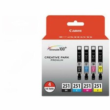 4 pBCMY Genuine Canon CLI-251 Ink MG6320 MG7120 iP8720 iX6820 picture