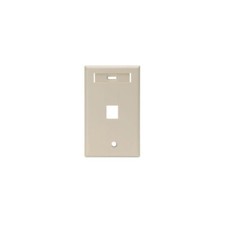 Leviton 42080-1IS Single-Gang Quickport Wallplate with ID Window 1-Port Ivory picture