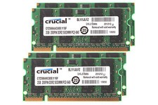 Crucial 8GB 4X 2GB 2RX8 PC2-6400 DDR2 800Mhz 200pin Memory Laptop DIMM RAM CL6 picture