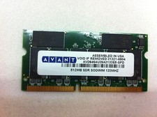 Avant 512MB SDR SODIMM 133MHZ Laptop Memory Ram A1007 AVD6464U39A3133E5-SPD 103 picture