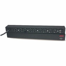 APC Rack Mount PDU, Basic 100V-120V/15A, (10) Outlets, 1U Horizontal AP9562 picture