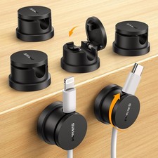 6 Pack Snap-Lock Cable Clips - 360° Rotatable Cord Holders, Anti-Pull-Out Organi picture