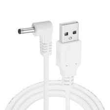 3.3ft USB A Type 3.5 x 1.35mm L-Shaped Head Power Connector White picture