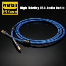OFC Copper USB A to USB B Audio Cables HIFI Design Gold Plated USB Plug picture