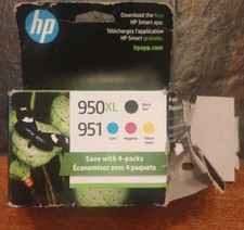 4 Pack Genuine HP 950XL Black & 951 Color Ink Cartridges Exp 2027. NIOB picture