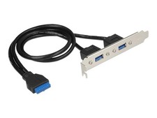 Delock Slot Bracket USB Console USB Digital Cable/Data 3m USB 3.0 19-Pin 84836 picture