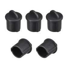 5Pcs Silicone BNC Anti-Dust Stopper Cap Cover 14x17mm  for Female Jack Black picture