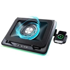 Compressed Air Laptop Cooling Pad with Wireless Charging - RGB Laptop Cooler picture